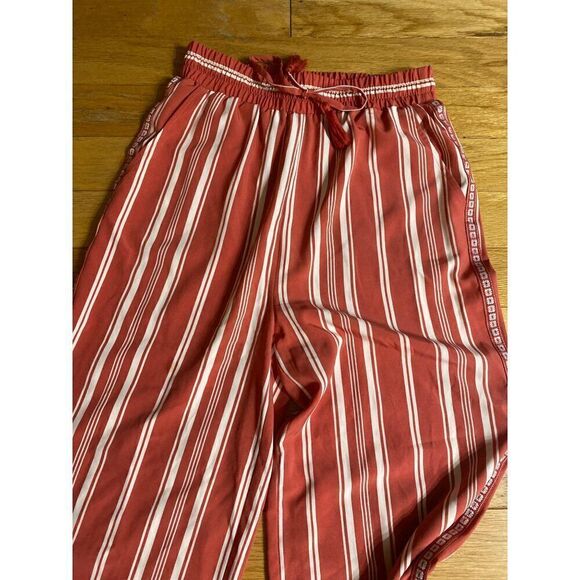 Young Usa women's striped tied elastic waist loose casual pants size medium - Picture 3 of 8